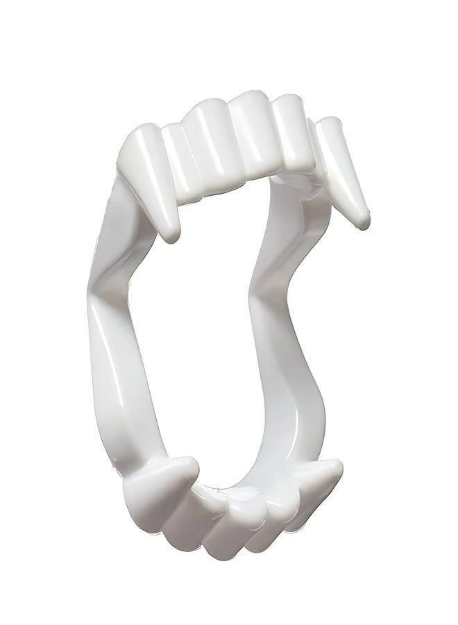 كاكو فانسي دريسيس أسنان مصاص دماء للأطفال من كاكو فانسي دريسز | أسنان دراكولا المخيفة، إكسسوار لحفلات الهالوين للأولاد والبنات، عبوة من قطعة واحدة - Image 1